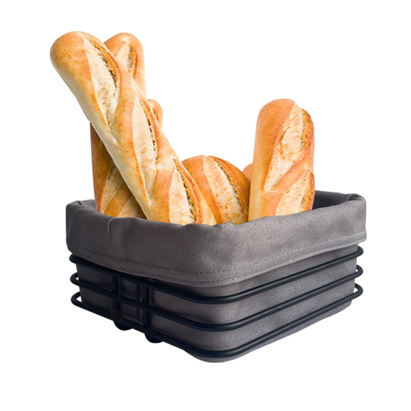 Panier à pain en fil noir