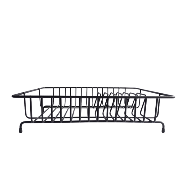 Powder Coated Metal Black Dish Drainer for Kitchen