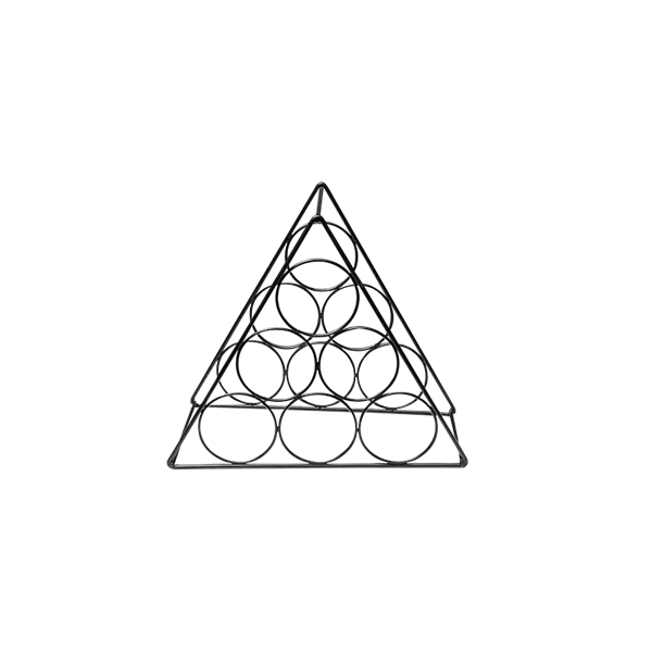 Elegantes Dreieck Rahmen Metall Wein Rack für Zuhause
