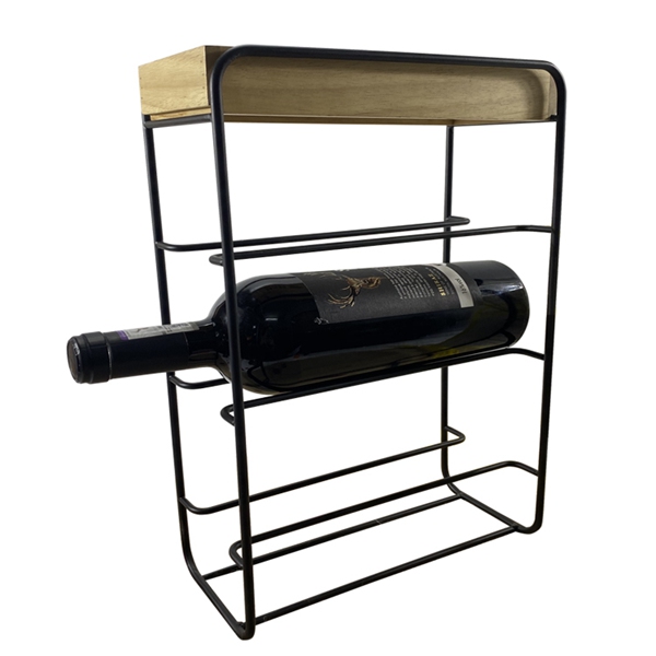 European Style loft Black Wine Bottle Holder