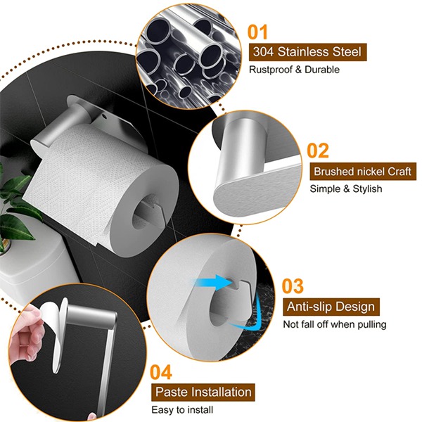 Black Wall Mounted Toilet Roll Holder Toilet Paper Holder Wall