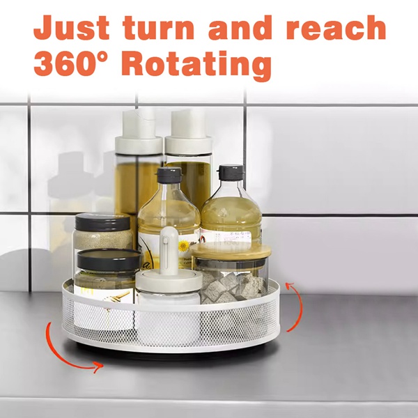 Metal 360 grados estantes giratorios cocina giratoria salsa Caddy