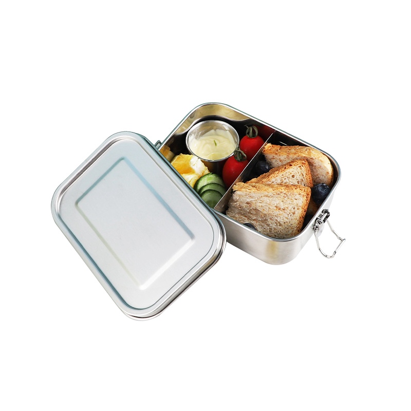 Leak Proof Stainless Steel Lunch Container With Lock Clip