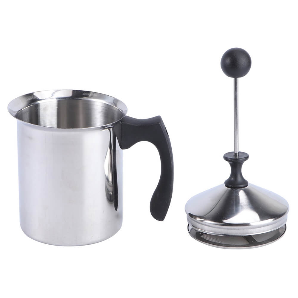 400ML 800ML Stainless Steel Hand Pump Maunal Milk Frother With Mug
