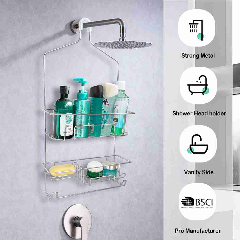 All In One Stainless Steel Shower Hanging Caddy 