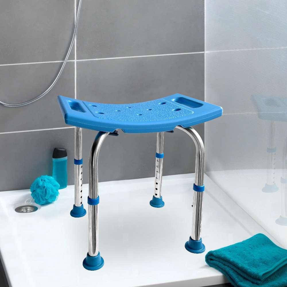 Rectangular Non Slip Shower Bench With Suction Feet