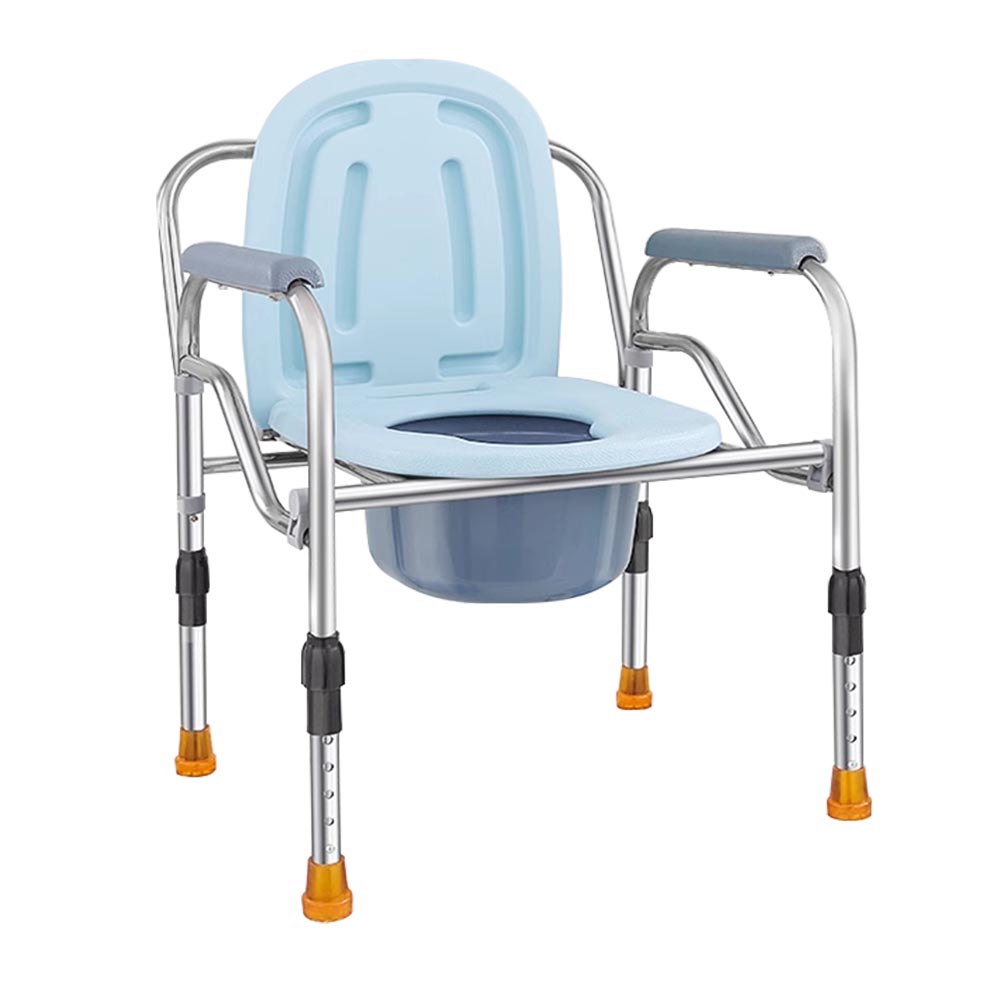 Quality Collapsible Commode Chair With Adjusting feet