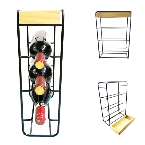 Wine rack with glass holder