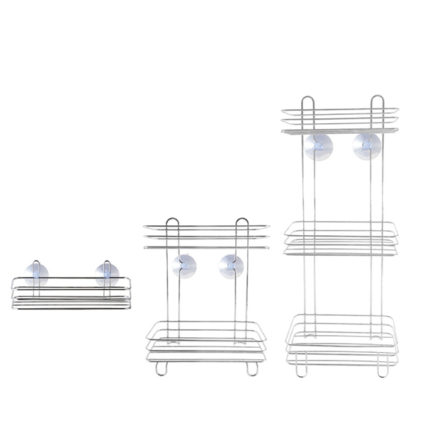 1 tier bathroom suction shelf 2