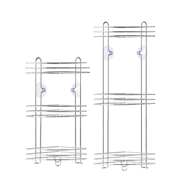 3 tier bathroom corner shower shelf suction 4