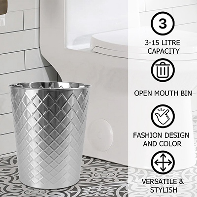 metal waste paper bin