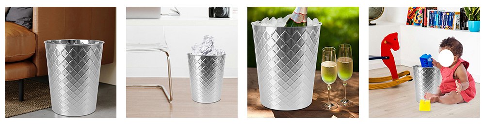 metal waste paper bin